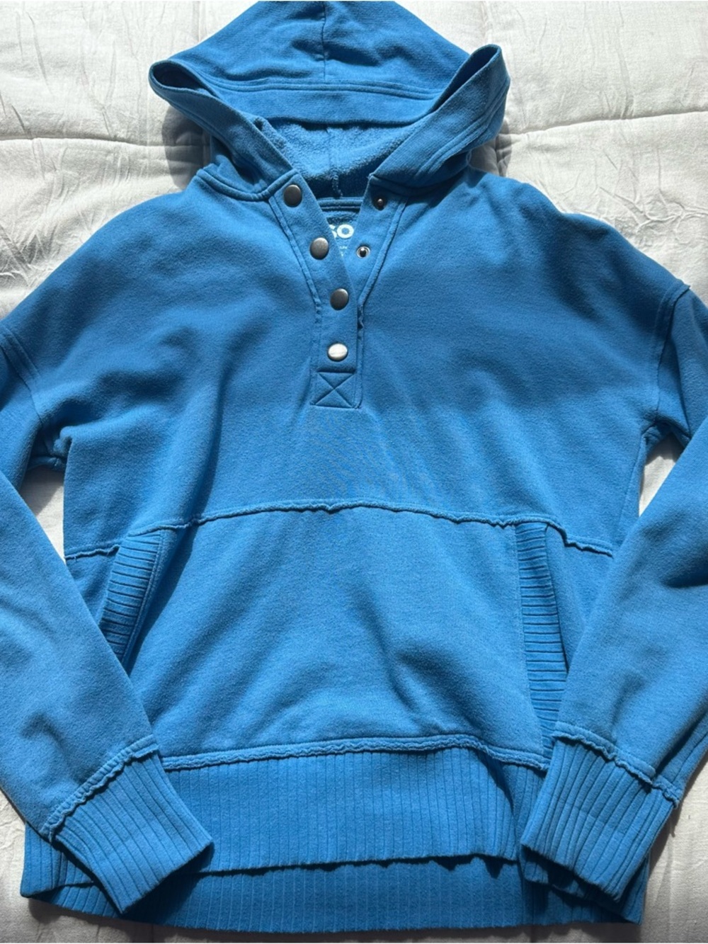 SO Light Blue Snap-Front Lounge Tunic